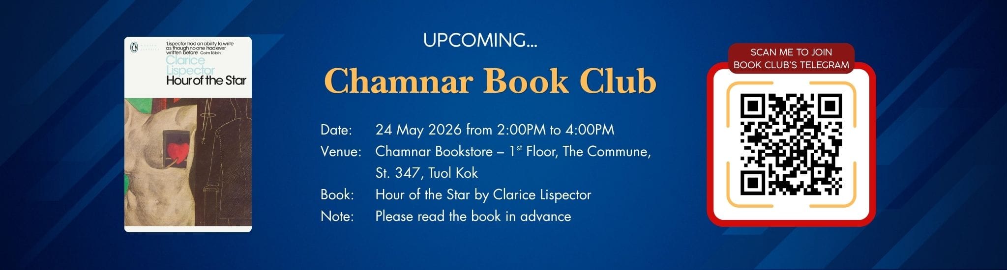 Information For Chamnar Book Club In May 2026