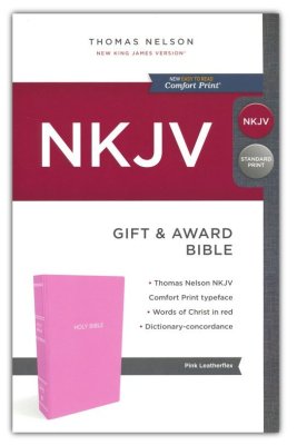 Nkjv Gift & Award Bible Leatherlook Pink