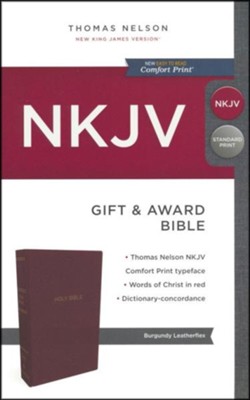 Nkjv Gift & Award Bible Leatherlook Burg