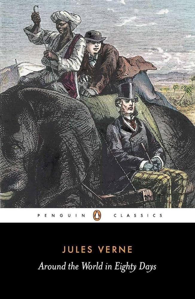 Around The World In Eighty Days (Penguin) Book Cover