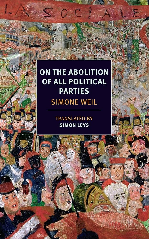 On The Abolition Of All Political Partie (Nyrb) Book Cover